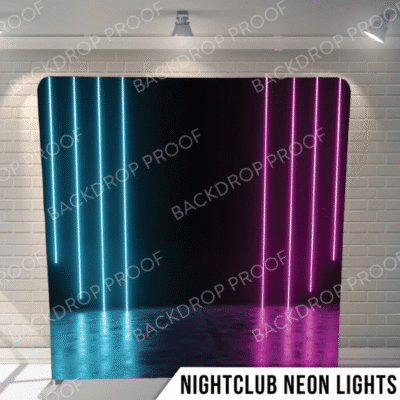 Neon Lights photo booth backdrop design