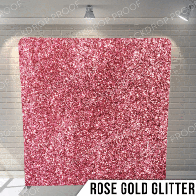 Rose Gold Glitter photo booth backdrop design