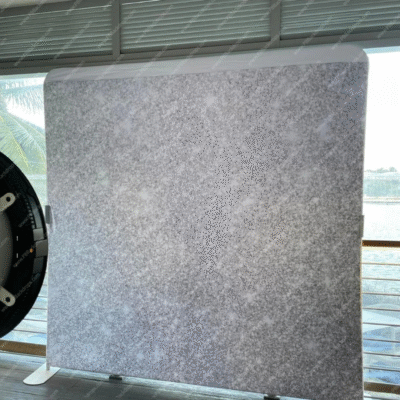 Silver Glitter photo booth backdrop design